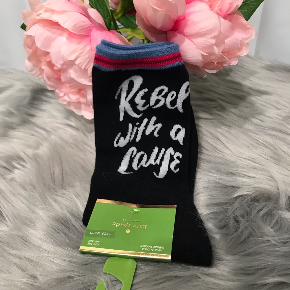 🆕 3/$24 KATE SPADE rebel with a cause socks